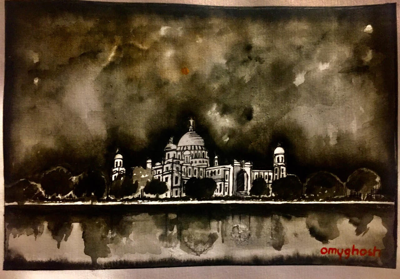 I am sharing this picture I made praying for safety and recovery of all my family members and friends in Kolkatta and West Bengal  May 20 2020 will be always remembered when AMPHAN made a landfall lashing costal areas with ferocious wind and rain  Wishing everyone a speedy recovery.