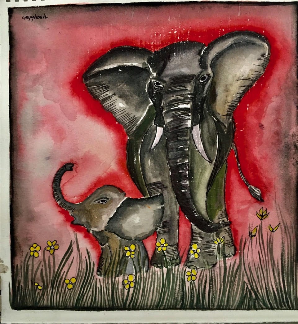 Happy World Environment Day !!I am sharing this picture that I made to celebrate World Environment Day !! 2020 This year the focus is celebrate Biodiversity!! With more than 1 million species of animals facing extinction there has been never a more important time to focus on Biodiversity.  My special focus is on elephants. One of my most favourite animals. If we do not stop killing elephants they are going to be extinct by 2040 (as per WWF). So please let us be aware and do something together to make this world a better place for all