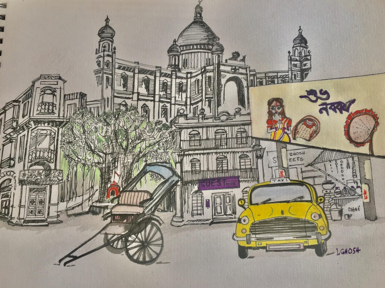 Drew this a few days back to celebrate Bengali New Year !!